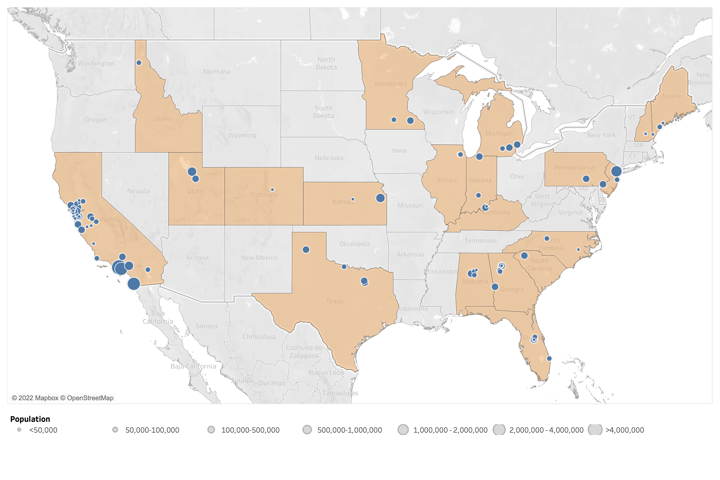 Map of wastewaterSCAN sites